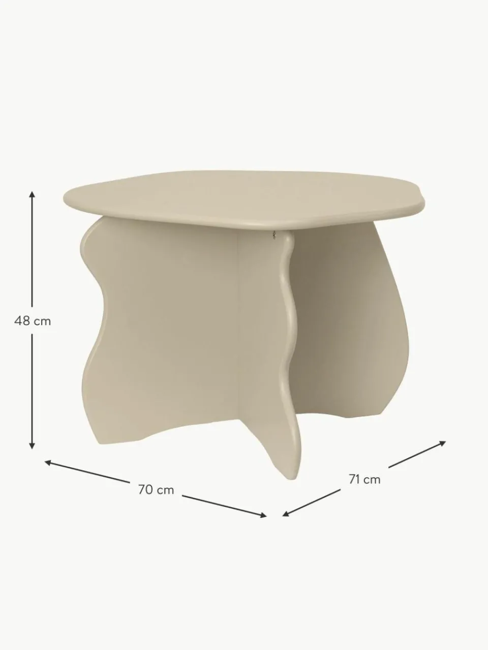Kinder ferm LIVING Kids Holz-Kindertisch Slope in organischer Form