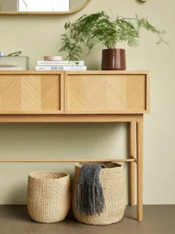 Hübsch Holz-Konsole Herringbone mit Fischgrätmuster