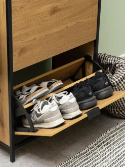 Westwing Holz-Schuhschrank Seaford mit Klappfächern