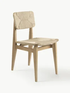 GUBI Holzstuhl C-Chair aus Eichenholz mit geflochtener Sitzfläche