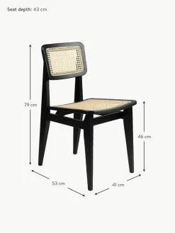 GUBI Holzstuhl C-Chair aus Eichenholz mit Wiener Geflecht
