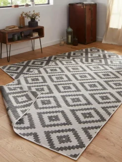 Westwing In- & Outdoor-Wendeteppich Malta in Grau/Creme