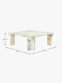 GUBI Kalkstein-Couchtisch Doric, B 80 cm