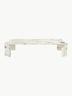 GUBI Kalkstein-Couchtisch Doric, B 140 cm