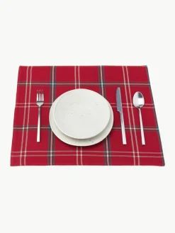 Westwing Collection Karierte Tischsets Aster, 2 Stück