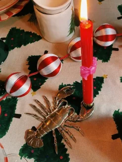 Anna + Nina Kerzenhalter Lobster aus Messing