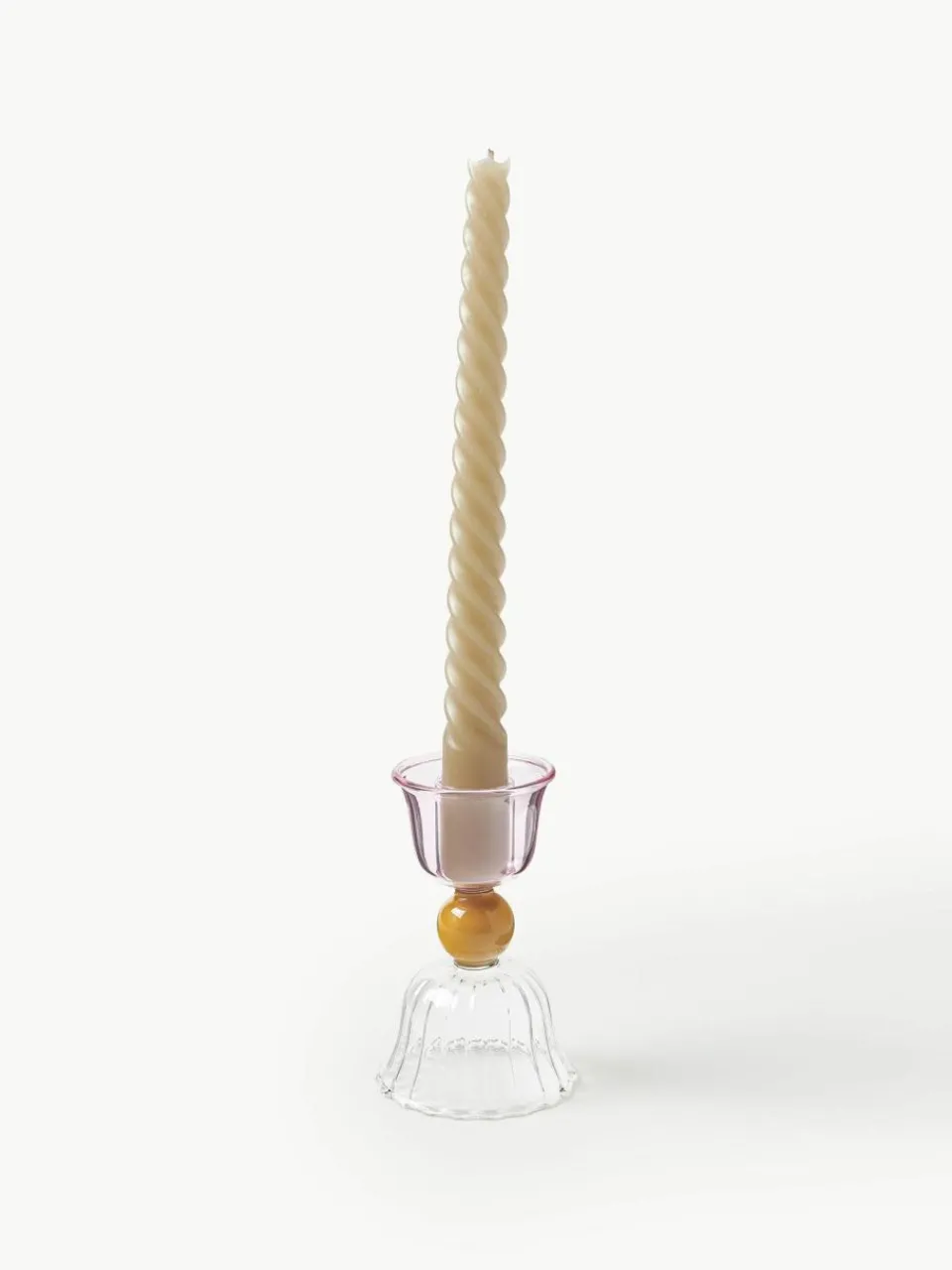 &k amsterdam Kerzenhalter Perle aus Borosilikatglas