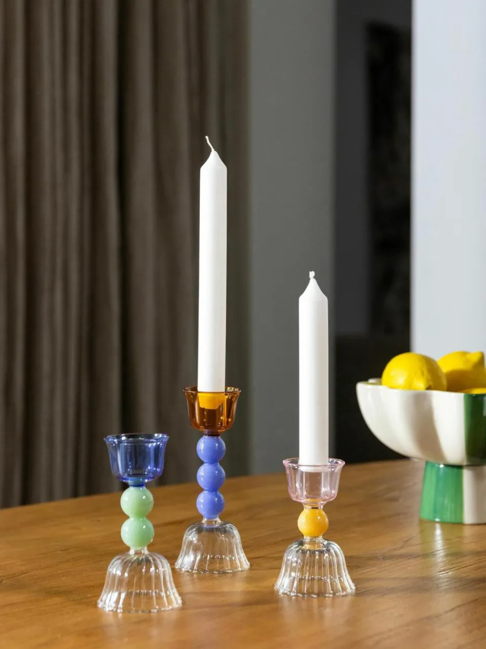 &k amsterdam Kerzenhalter Perle aus Borosilikatglas