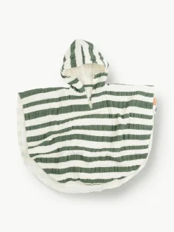 Kinder Done by Deer Kinder-Badeponcho Stripes aus Bio-Baumwolle