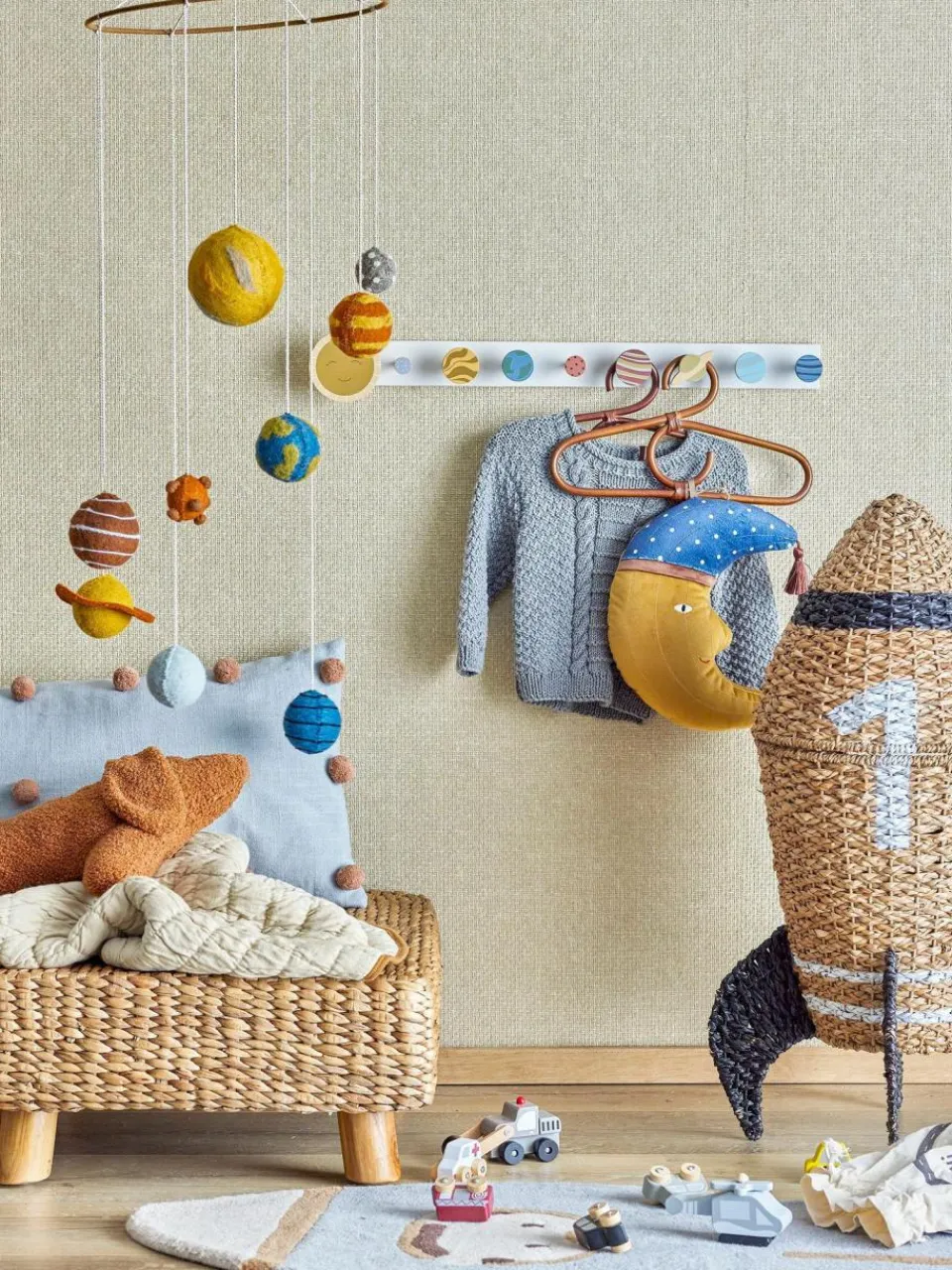 Kinder Bloomingville mini Kinder-Garderobenleiste Space