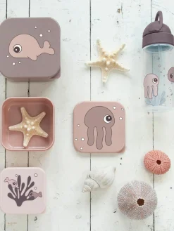 Kinder Done by Deer Kinder-Lunchboxen Sea Friends, 3er-Set