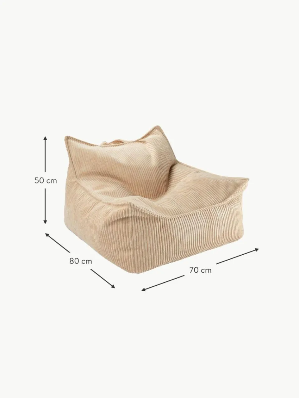 Kinder Wigiwama Kinder-Sitzsack Sugar aus Cord