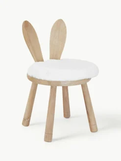 Kinder Westwing Kinderstuhl Bunny aus Gummibaumholz mit Sitzkissen