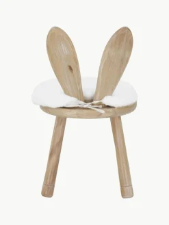 Kinder Westwing Kinderstuhl Bunny aus Gummibaumholz mit Sitzkissen