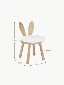 Kinder Westwing Kinderstuhl Bunny aus Gummibaumholz mit Sitzkissen