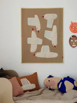 Kinder ferm LIVING Kids Kissenhülle Bird aus Bio-Baumwolle