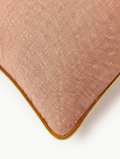 Westwing Collection Kissenhülle Cressida mit zweifarbiger Kederumrandung