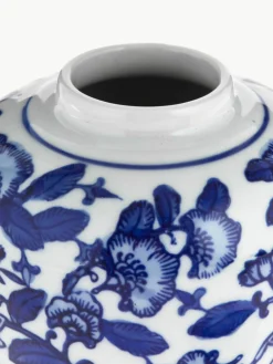Westwing Kleine Deckelvase Annabelle aus Porzellan, H 13 cm