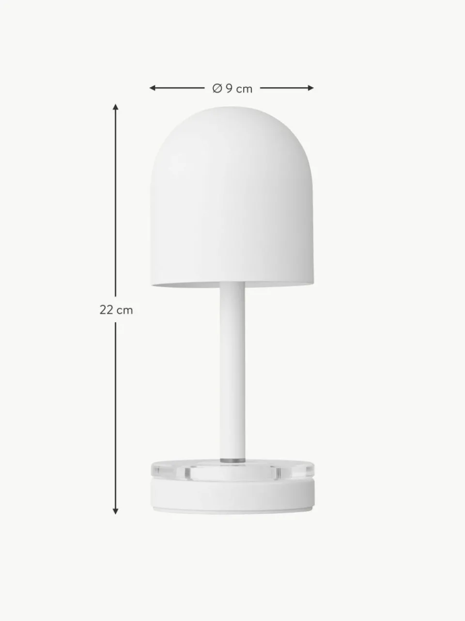 Aytm Kleine mobile LED-Außentischlampe Luceo
