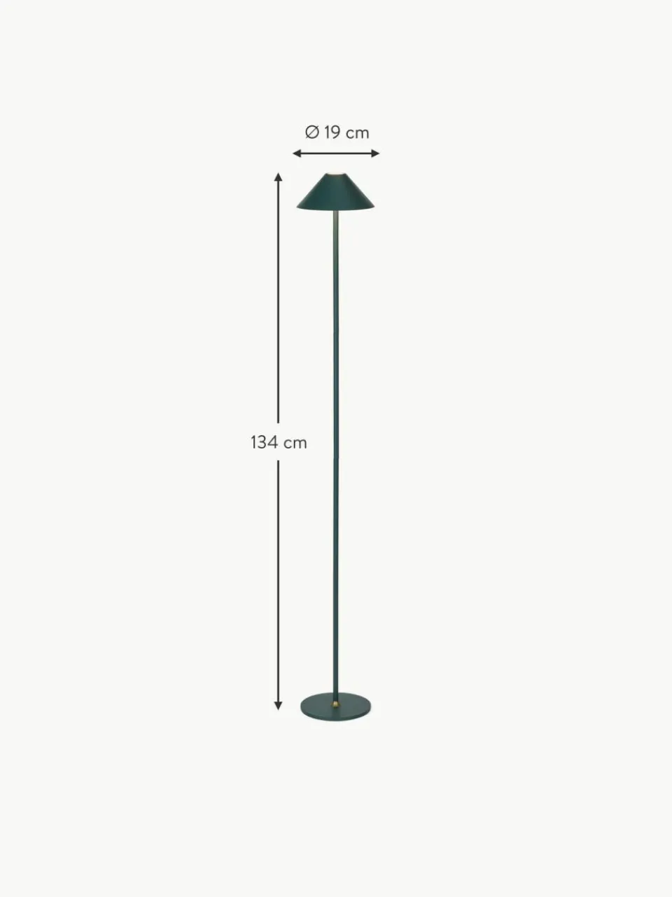 Halo Design Kleine mobile LED-Stehlampe Hygge, dimmbar