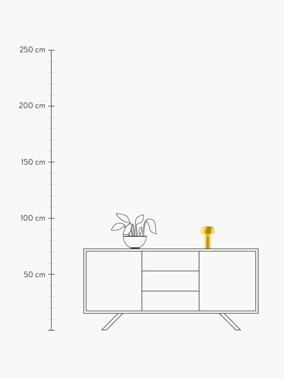 Flos Kleine mobile LED-Tischlampe Bellhop, dimmbar
