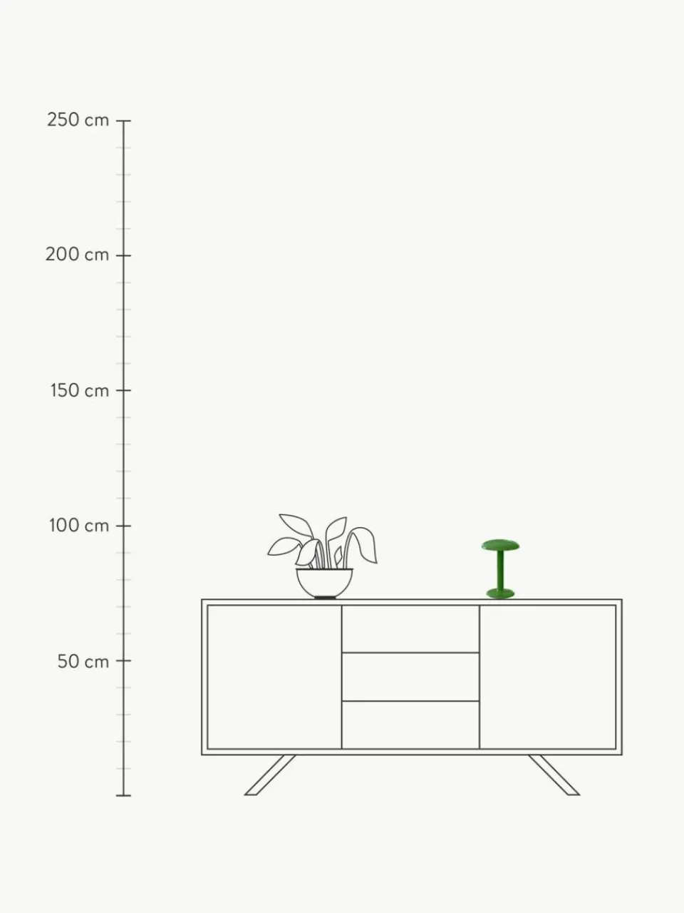 Flos Kleine mobile LED-Tischlampe Gustave, dimmbar