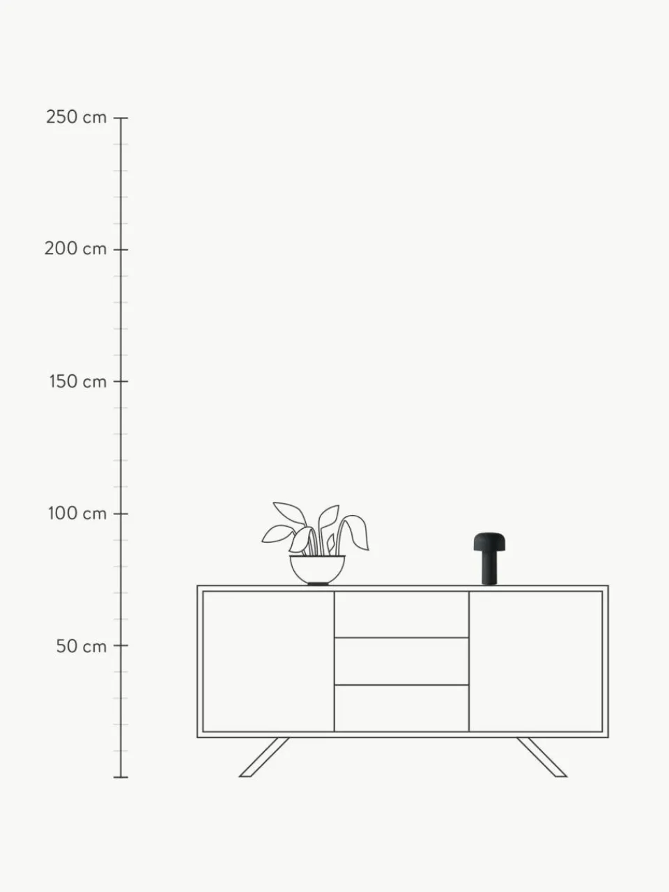 Flos Kleine mobile LED-Tischlampe Bellhop, dimmbar