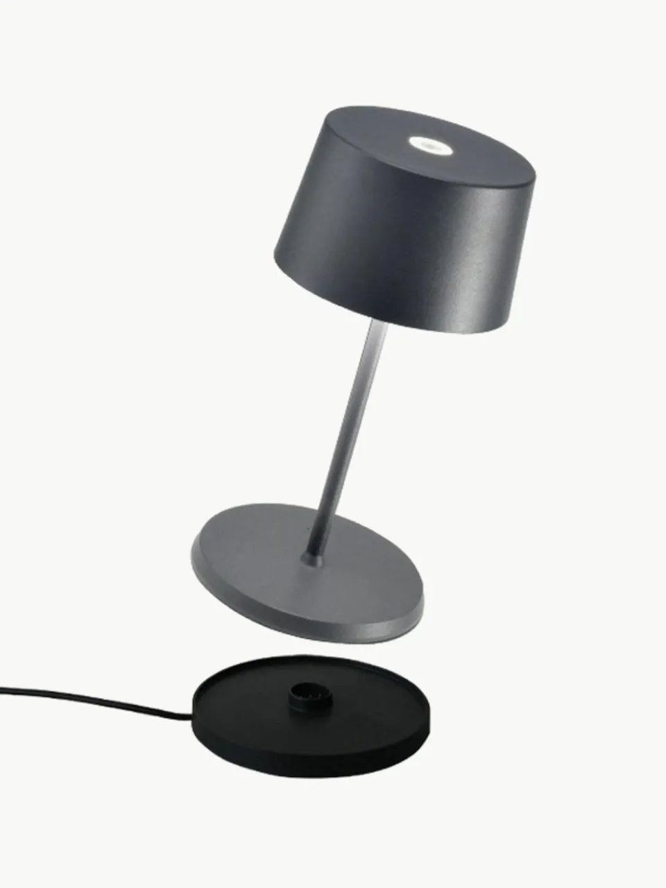 Zafferano Kleine mobile LED-Tischlampe Olivia Pro, dimmbar