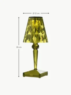 Kartell Kleine mobile LED-Tischlampe Battery, H 26 cm