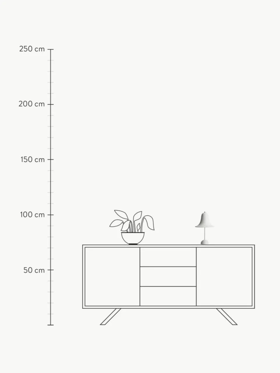 Verpan Kleine mobile LED-Tischlampe Pantop, Design Verner Panton