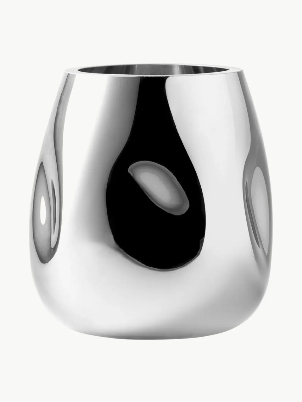 Westwing Collection Kleine mundgeblasene Glas-Vase Mirror, H 17 cm