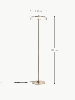 Nuura Kleine mundgeblasene LED-Stehlampe Blossi, dimmbar