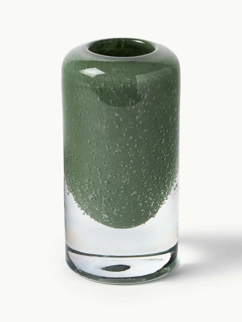 Westwing Collection Kleine mundgeblasene Vase Dylla mit Luftbläschen, H 16 cm
