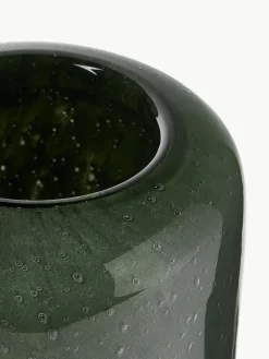 Westwing Collection Kleine mundgeblasene Vase Dylla mit Luftbläschen, H 16 cm