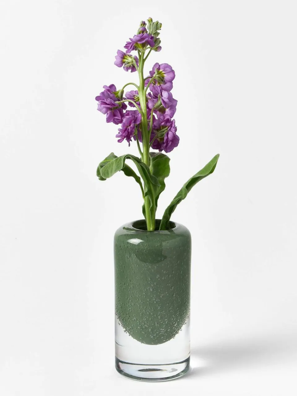 Westwing Collection Kleine mundgeblasene Vase Dylla mit Luftbläschen, H 16 cm