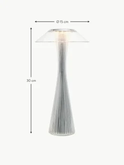 Kartell Kleine Outdoor LED-Tischlampe Space, mobil