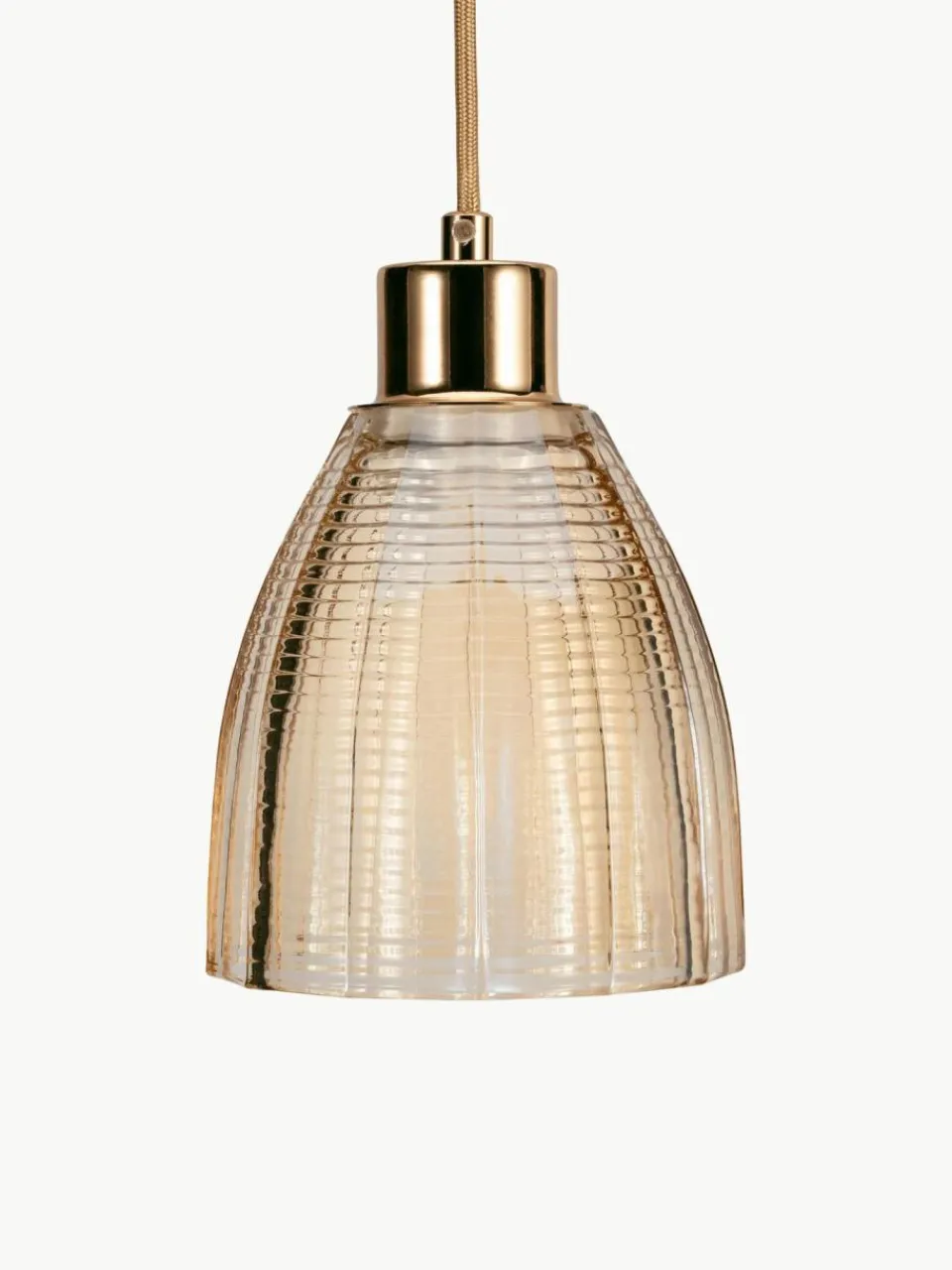 Westwing Kleine Pendelleuchte Gleaming Gold aus Glas