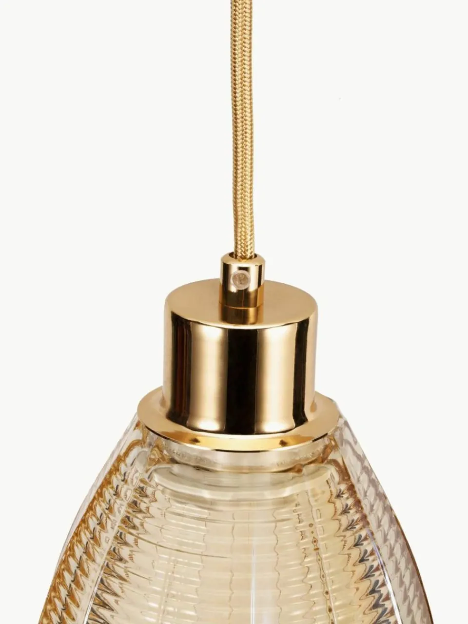 Westwing Kleine Pendelleuchte Gleaming Gold aus Glas