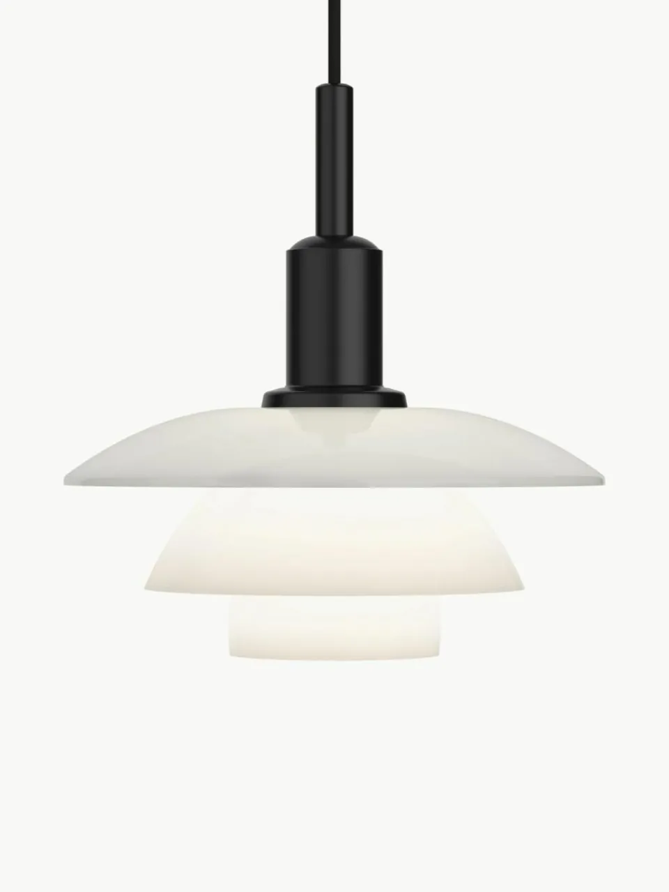 Louis Poulsen Kleine Pendelleuchte PH 3/3, mundgeblasen
