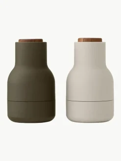 Audo Copenhagen Kleine Salz- & Pfeffermühle Bottle Grinder mit Walnussholzdeckel, 2er-Set