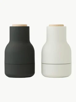 Audo Copenhagen Kleine Salz- & Pfeffermühle Bottle Grinder mit Buchenholzdeckel, 2er-Set