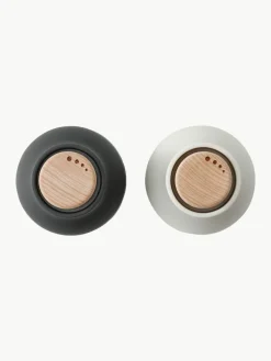 Audo Copenhagen Kleine Salz- & Pfeffermühle Bottle Grinder mit Buchenholzdeckel, 2er-Set