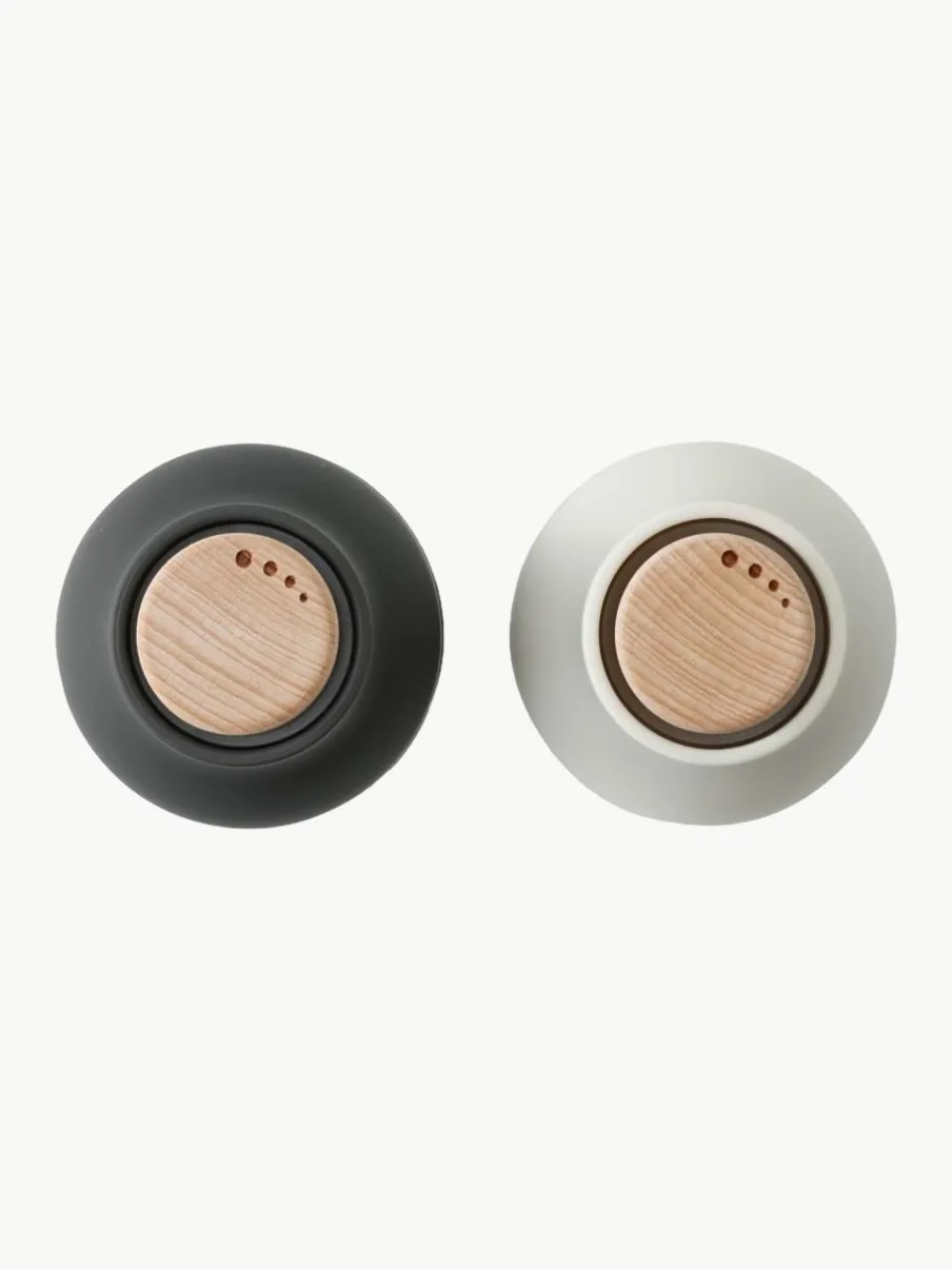 Audo Copenhagen Kleine Salz- & Pfeffermühle Bottle Grinder mit Buchenholzdeckel, 2er-Set