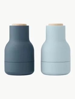 Audo Copenhagen Kleine Salz- & Pfeffermühle Bottle Grinder mit Buchenholzdeckel, 2er-Set