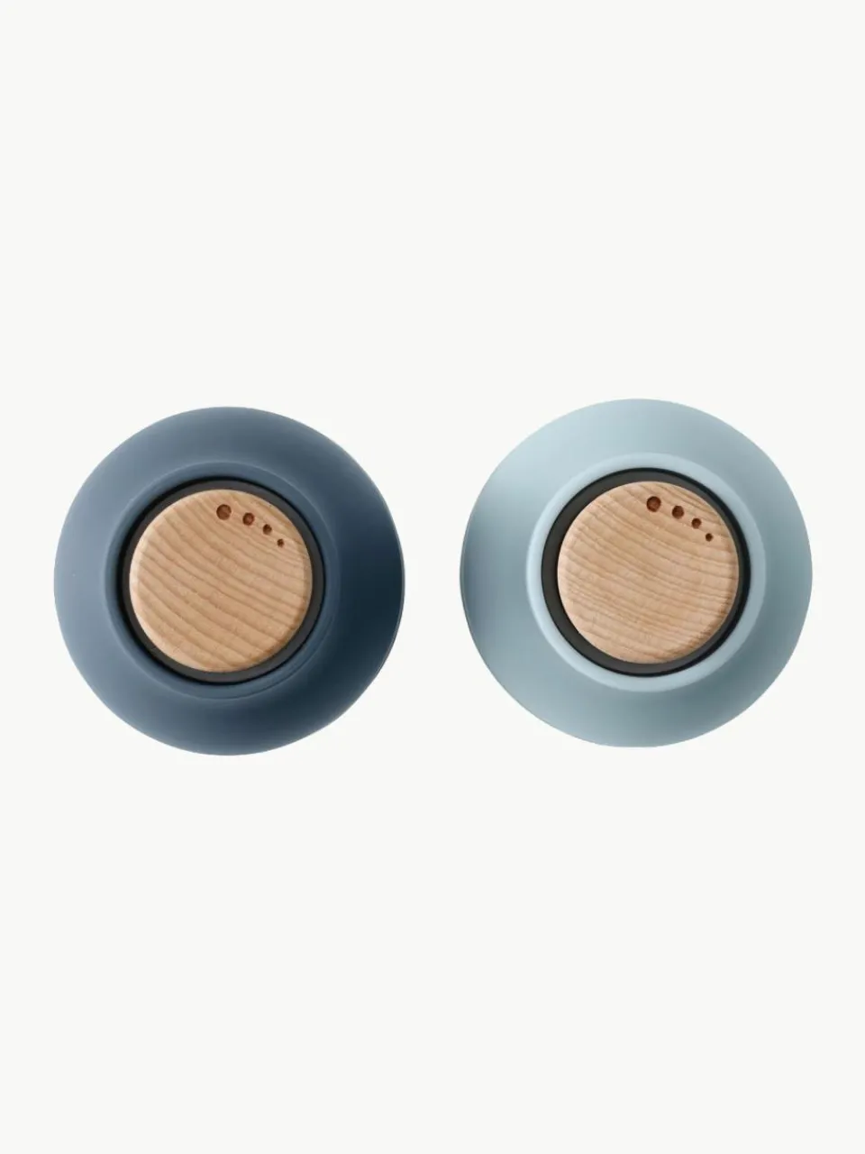 Audo Copenhagen Kleine Salz- & Pfeffermühle Bottle Grinder mit Buchenholzdeckel, 2er-Set