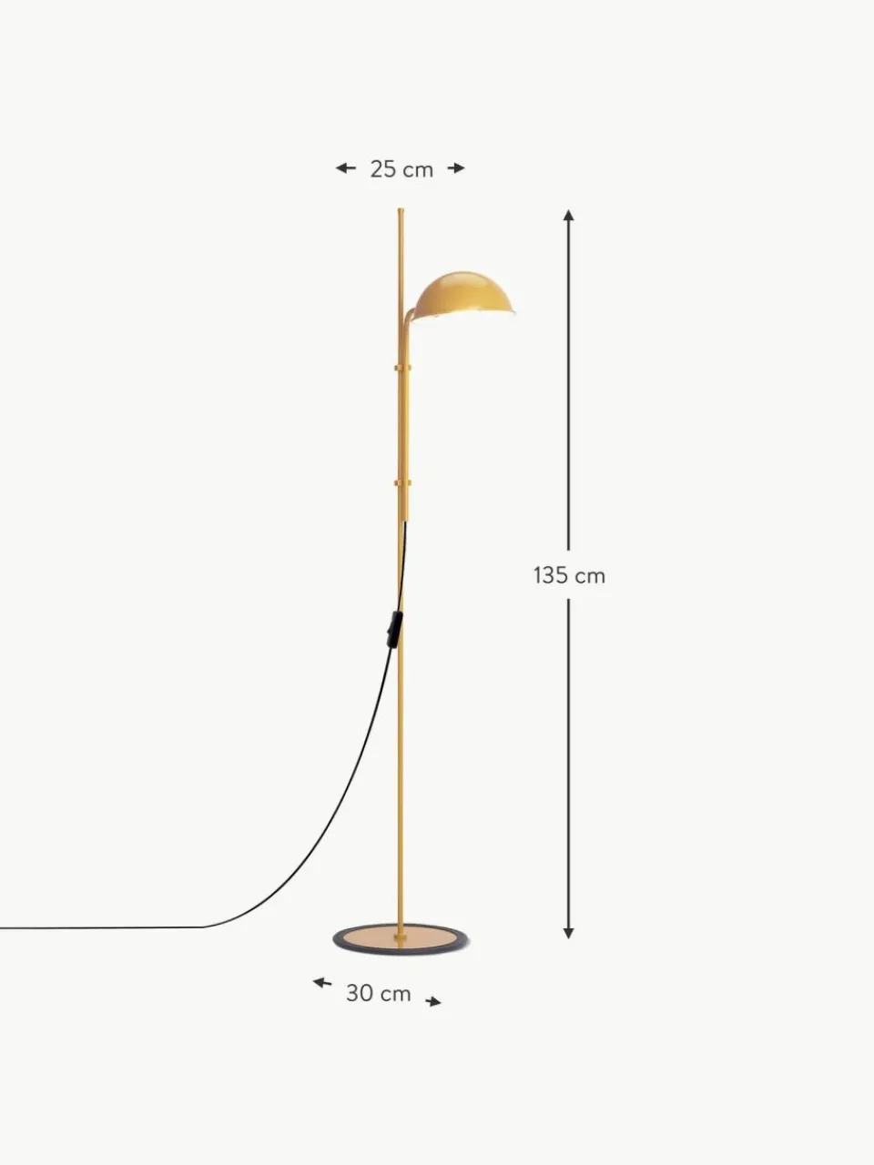 Marset Kleine Stehlampe Funiculí mit verstellbarem Lampenschirm