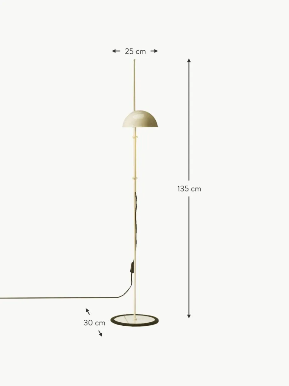 Marset Kleine Stehlampe Funiculí mit verstellbarem Lampenschirm