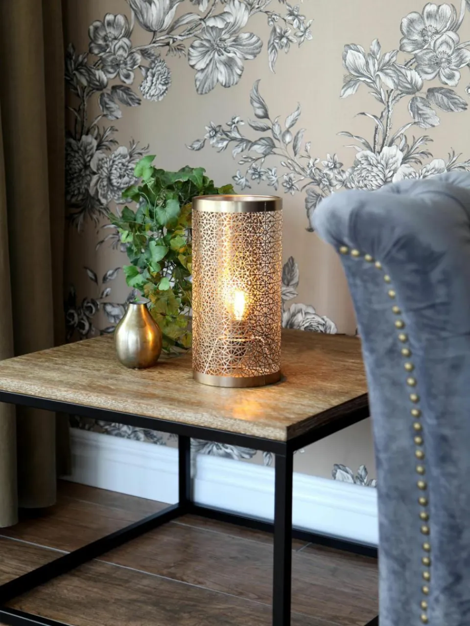 By Rydens Kleine Tischlampe Hermine aus Metall