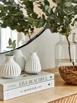 Westwing Collection Kleine Vasen Palo aus Porzellan, 3er-Set