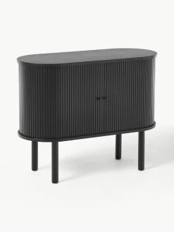 Westwing Collection Kleines Sideboard Calary mit geriffelter Front